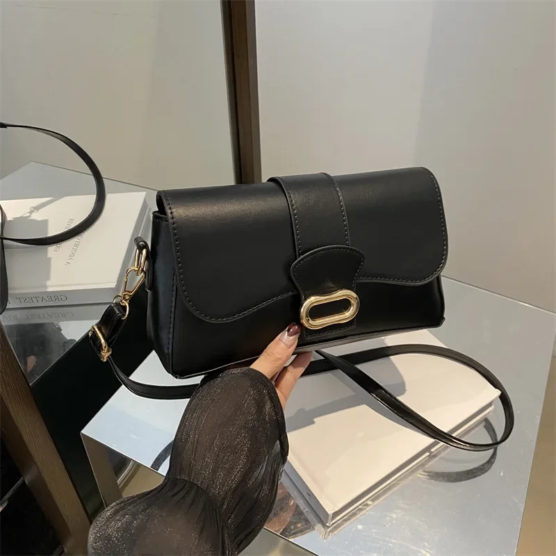 

Premium texture small bag women's shoulder armpit bag retro foreign style commuter messenger small square bag