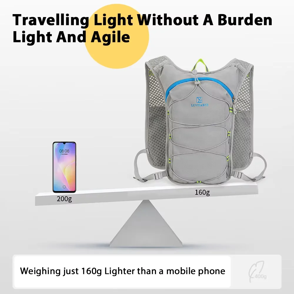 NEWBOLER Breathable Hydration Vest Trail Running กระเป๋าเป้สะพายหลังน้ําหนักเบาขี่จักรยาน Run Jogging Marathon กระเป๋าเป้สะพายหลังขี่ปีนเขากระเป๋า