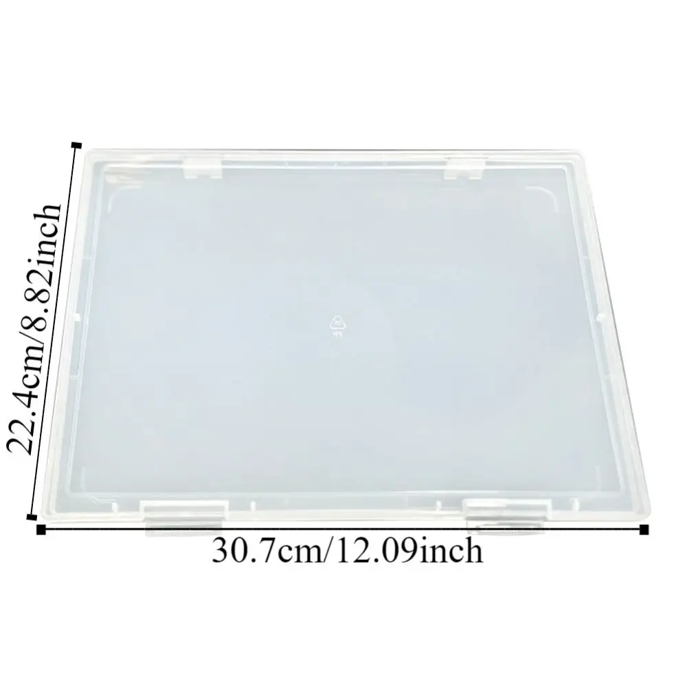 A4 Test Paper Storage Box Transparent Waterproof Office Document Organizer PP Dust-Proof Lid Desktop Sorting Box Students