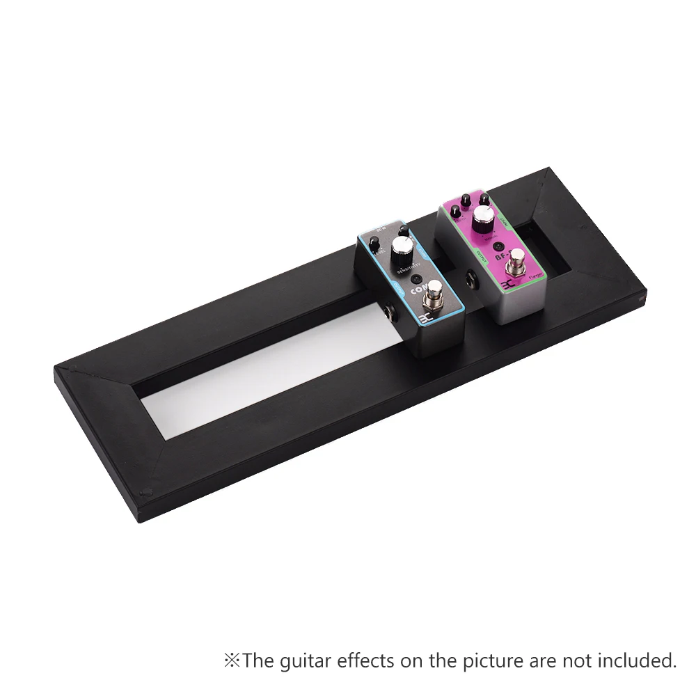 Guitar Effect Pedal Board Holder Pasting Plate Portable Effects Stand Alloy Material with Fastening Tapes Cable Tie Patch