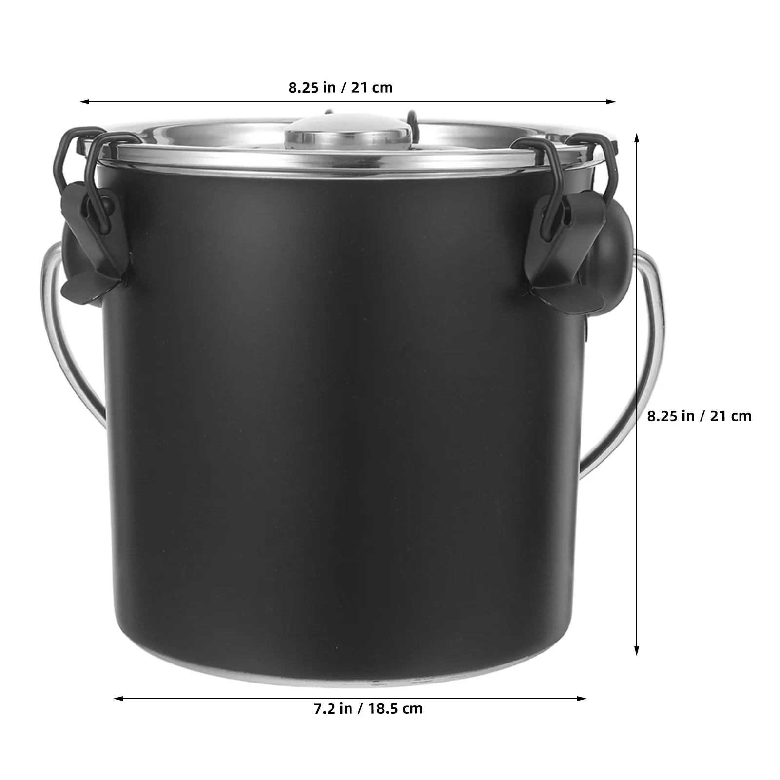 Stainless Steel Charcoal Disposal Bucket Lockable Lid Outdoor Barbecue Ash Storage Fireproof Heavy Duty Charcoal Safety Storage