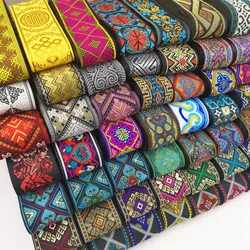 7 Meters 50mm Vintage Ethnic Embroidery Lace Ribbon Boho Lace Trim DIY Clothes Bag Accessories Embroidered Fabric