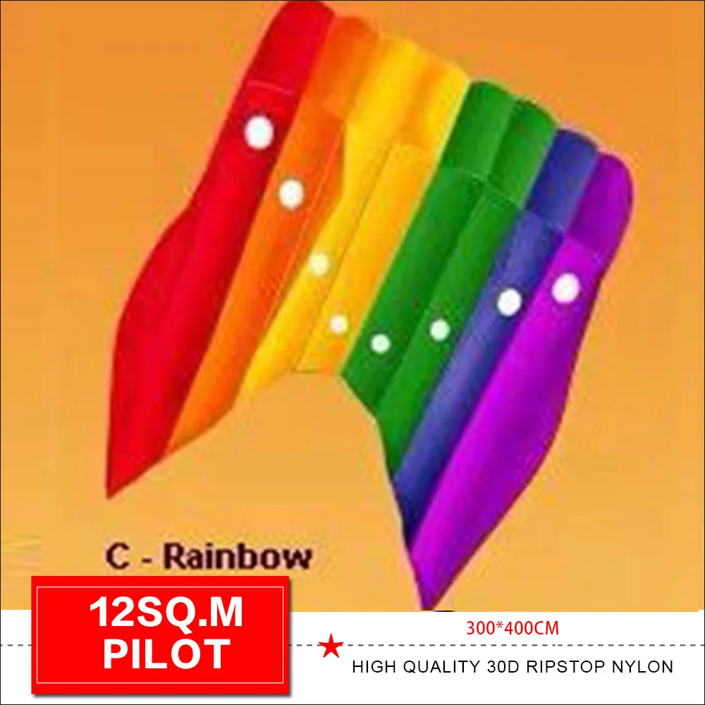 NEW ARRIVAL 12 20 SQ.M PILOT KITE SOFT INFLATABLE KITE Fully ventilated kite flowform