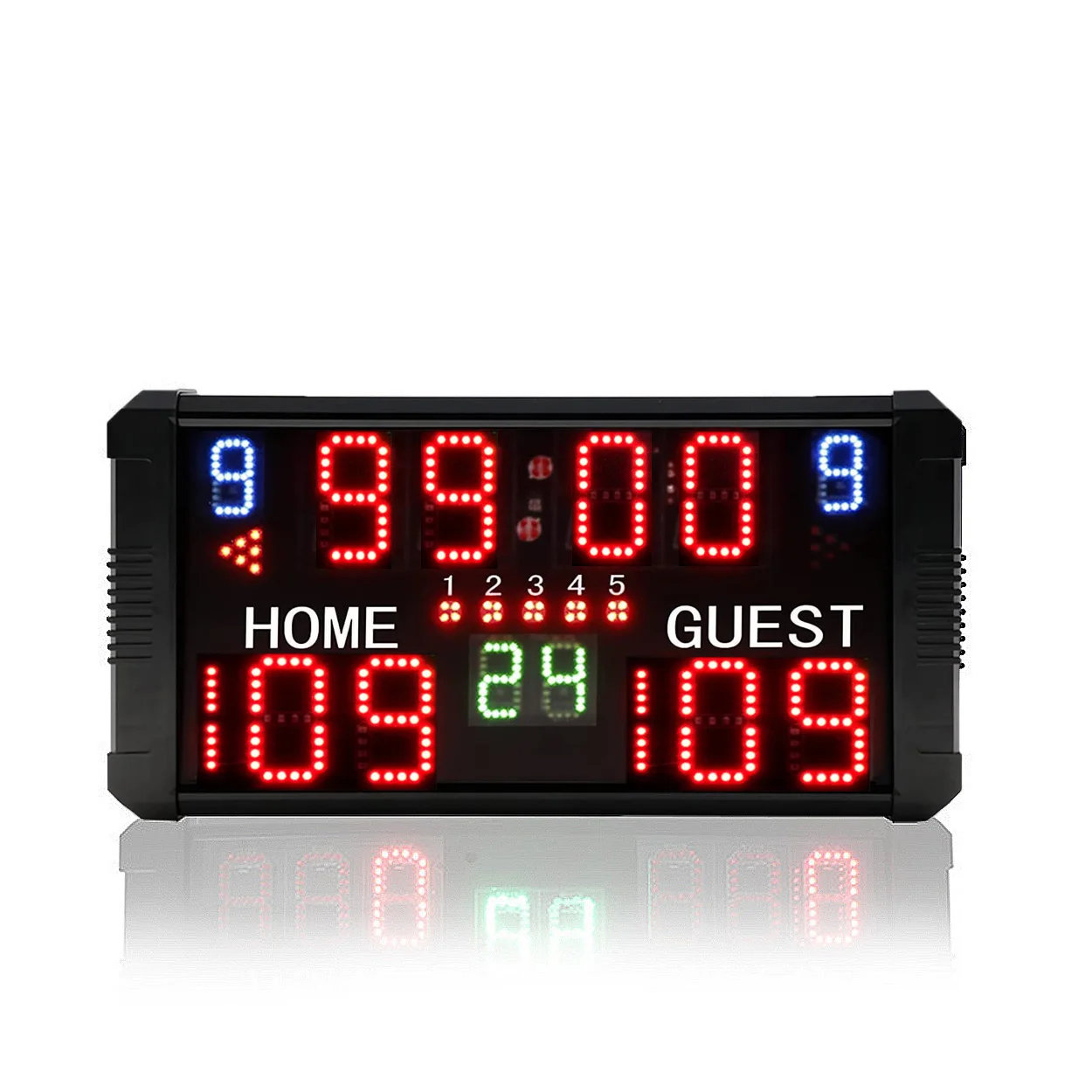 Outdoor Basketball Scoreboard and Digital Alarm Clock, Hoops , Score Panel, Shot Clock Display,Team Score Tracker