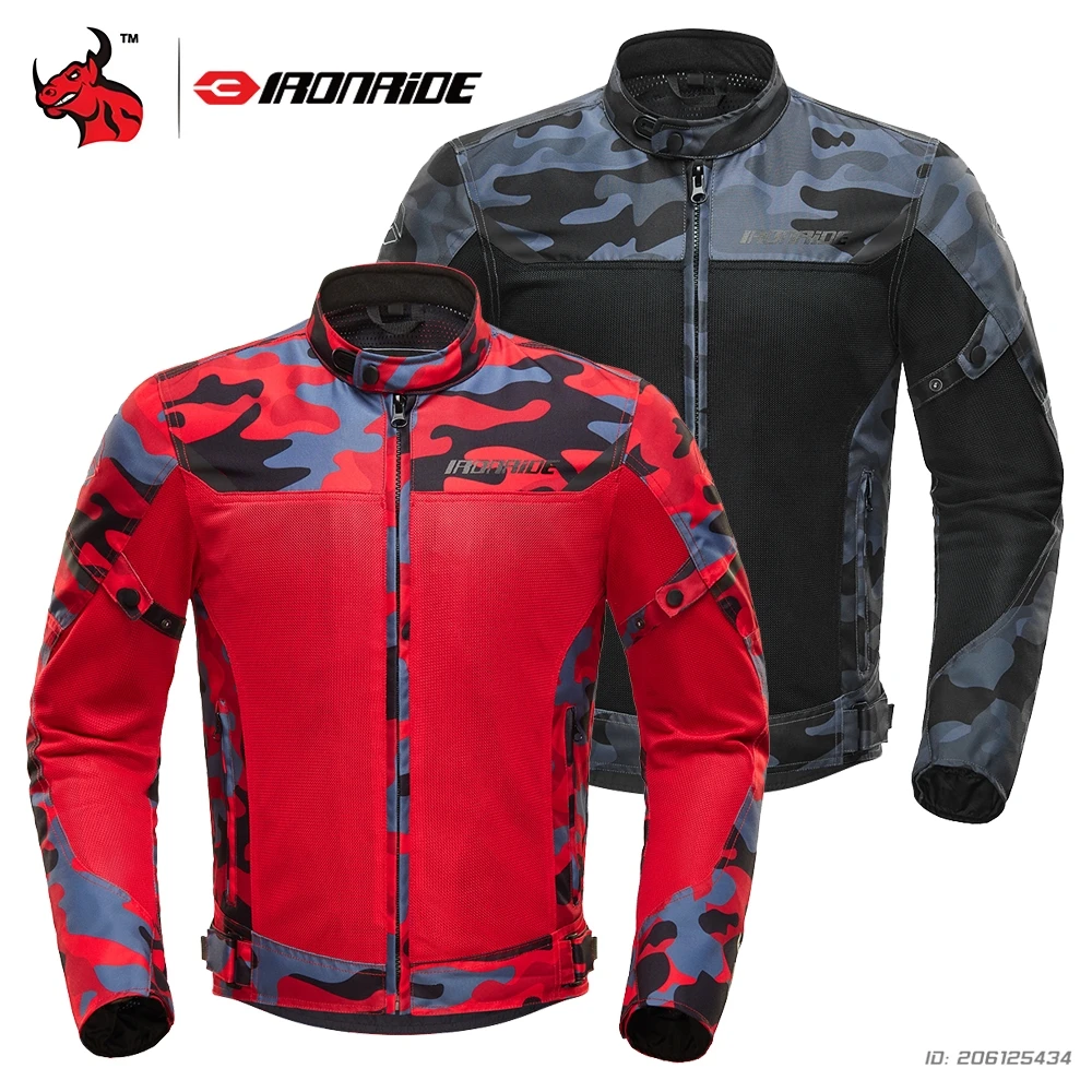 

Summer Breathable Motorcycle Jacket Men Motorbike Riding Jacket Wear-resistant Motocross Clothing Anti-fall With Protective Gear