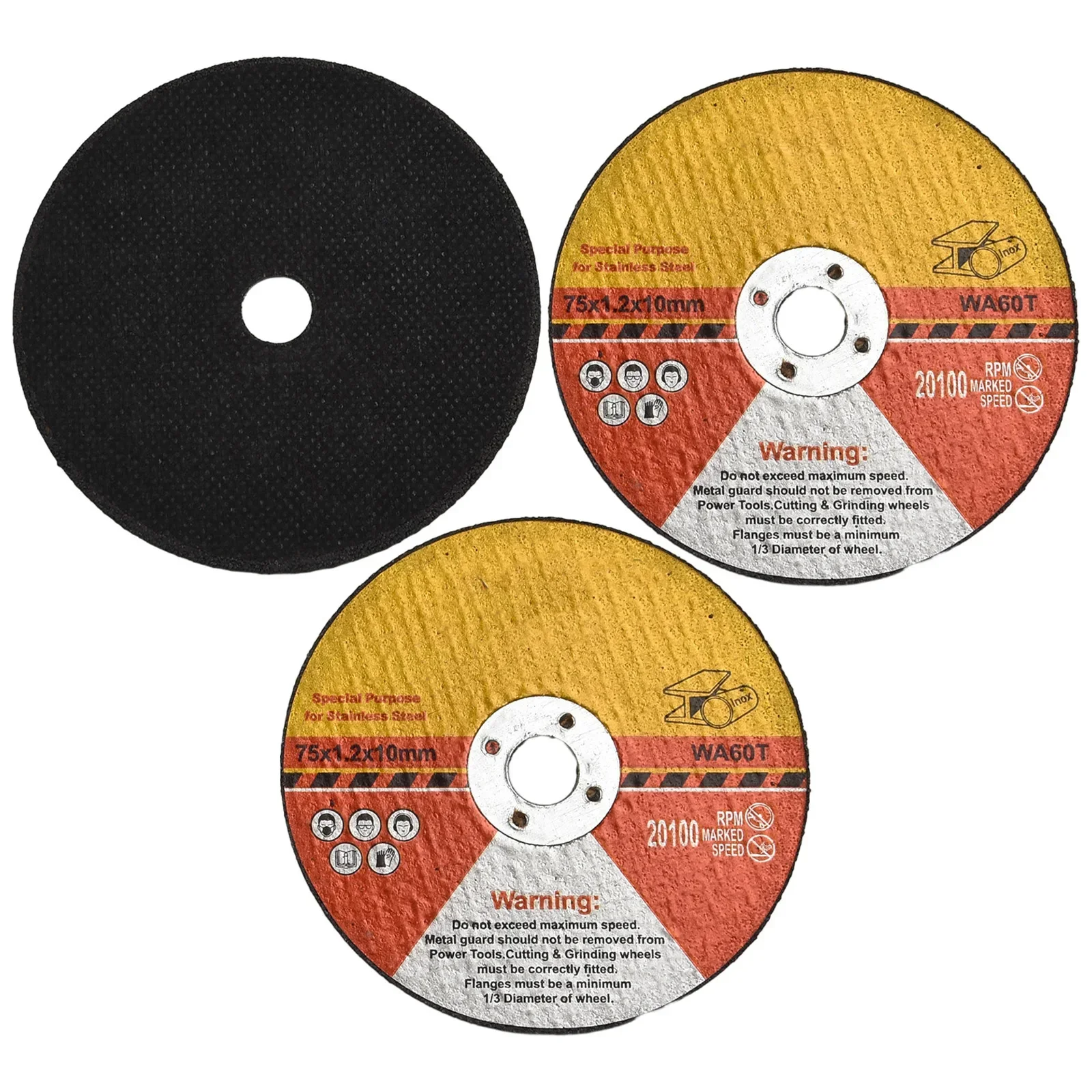 Grinder Tool Cutting Discs Fiber Reinforced Resin Grinding Wheel 3pcs 75mm Circular Resin Cutting Disc For Angle Grinder