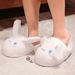 Anime Sanrio Cinnamoroll Cotton Slippers Cute Movable Ear Slippers Home Furnishing Indoor Comfortable Autumn Winter Woman Gifts