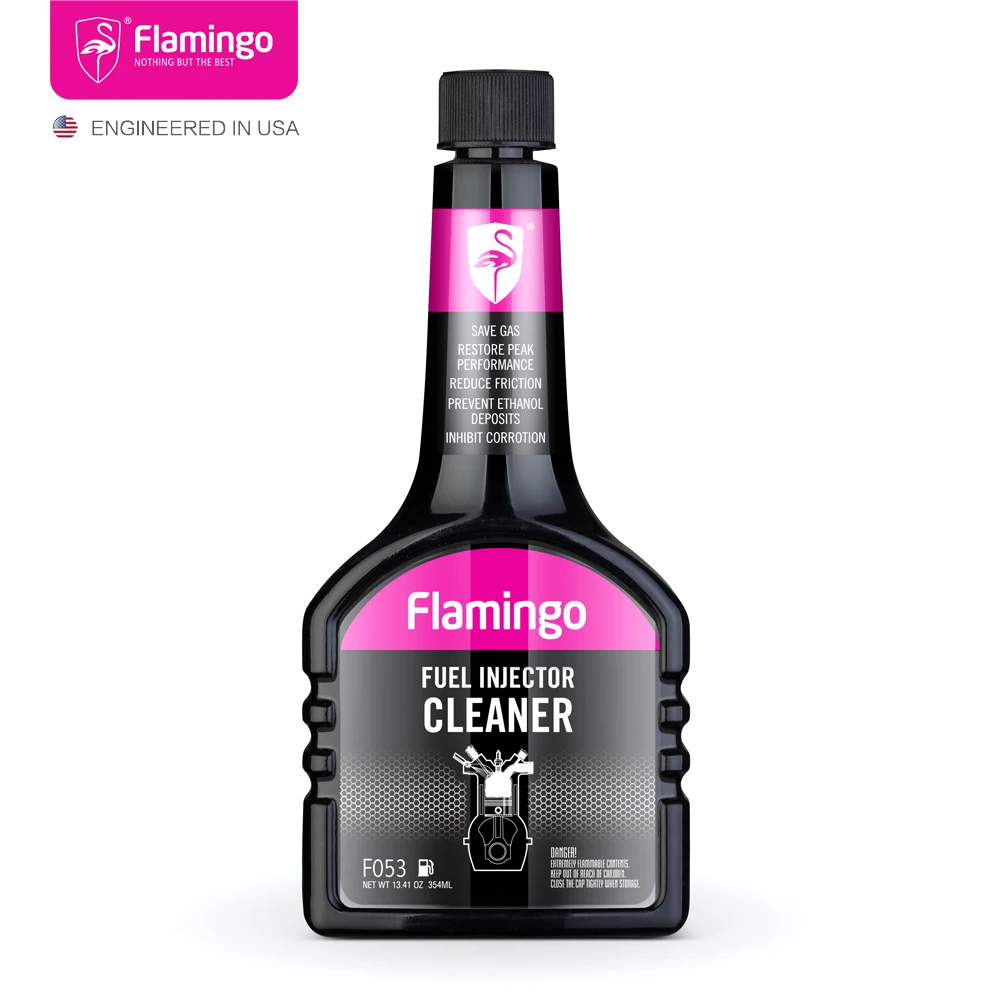 Flamingo F053 354ml Fuel Injector Cleaner Car System Petrol Saver Save Gas Oil Additive Restore Peak Performance 9.88OZ