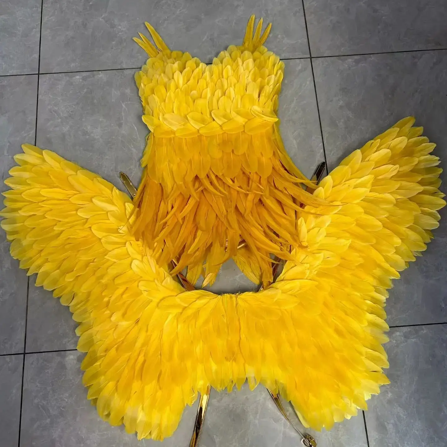 

Women's Angel Wings Cosplay Costume Set with Elegant Bodysuit Feather Wings Full Outfit for Halloween Christmas Parties Festival