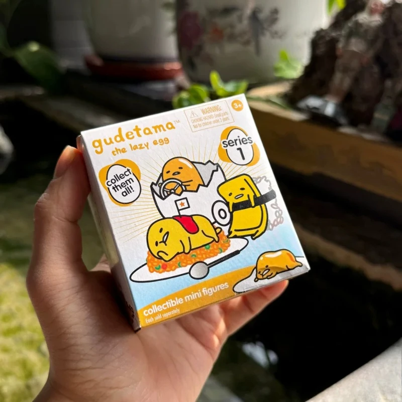 Kawaii Q Version Gudetama: Die Faule Eier-Serie 1 – Niedliche Mini-Sammelfiguren, Mikro-Diorama-Zubehör, Deko-Ornament