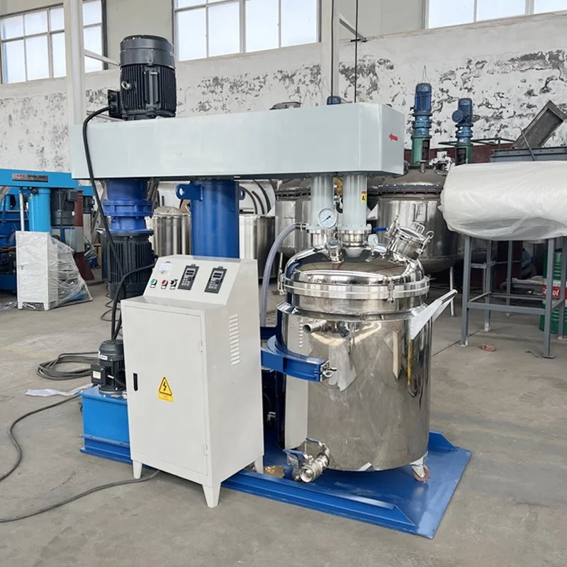 Macchina per dispersione con miscelatore a dispersione per miscelazione a paletta a doppio albero con raschietto da parete