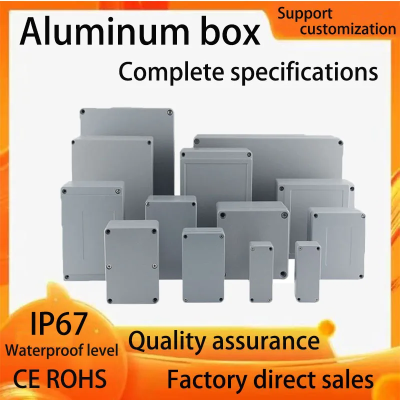 IP67 Outdoor Aluminum Enclosure Waterproof Industry Junction Box PCB Project Instrument Case Explosion-Proof Electronics Housing