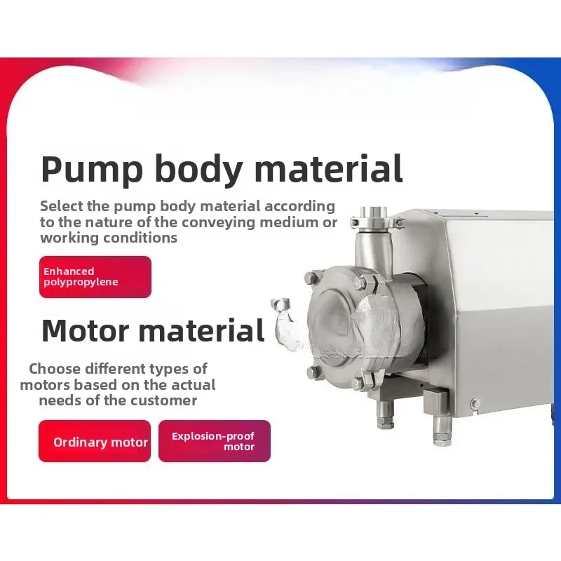 Sanitary pump Stainless steel horizontal sanitary pump, sanitary grade self-priming pump, water pump deposit