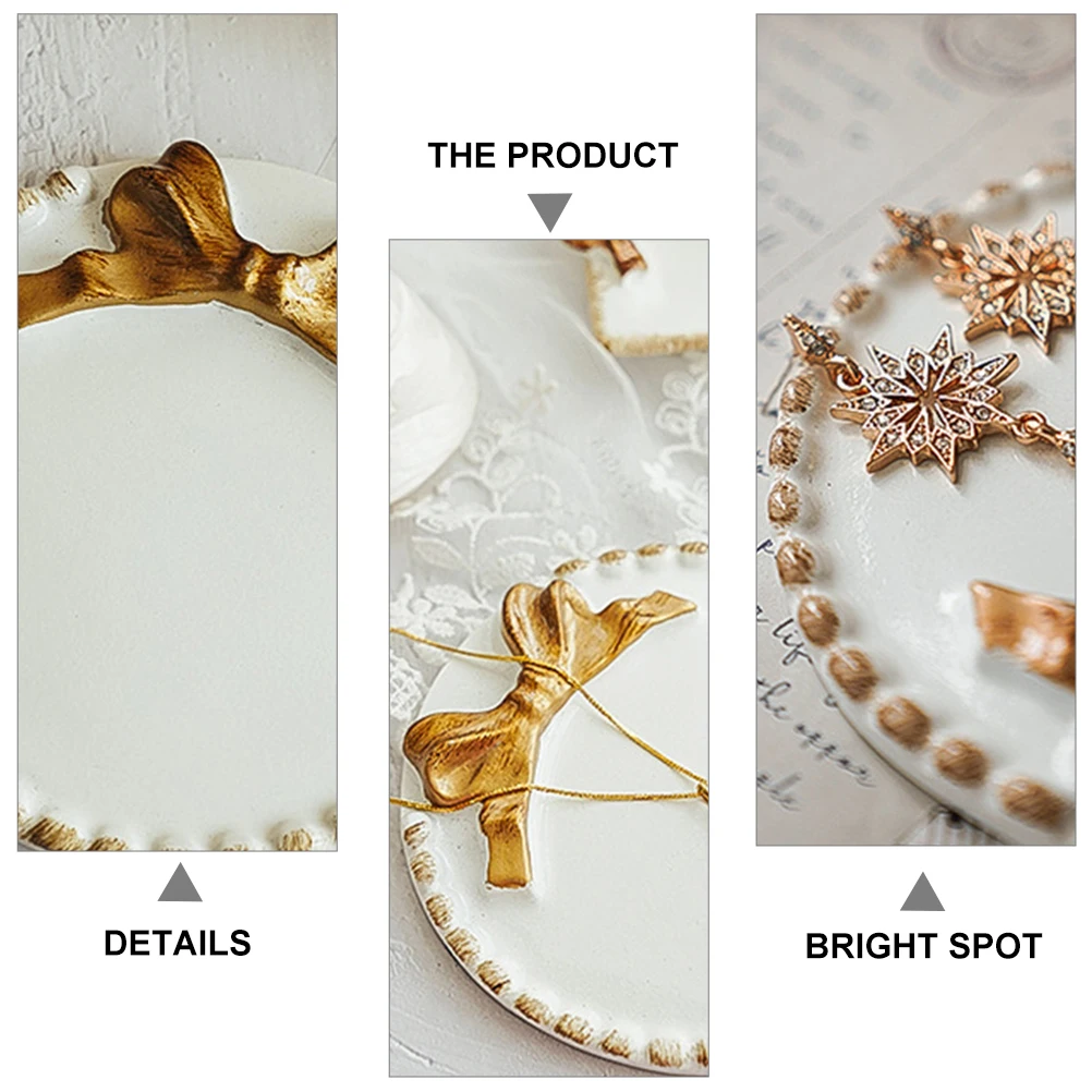 

Resin Jewelry Display Tray Earring Storage Desktop Ornament Photography Prop Unique Shape Smooth Surface Valentine Gift