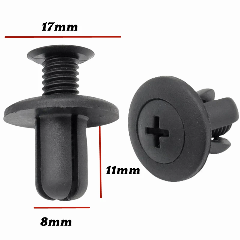 20Pcs For 8mm Hole OE: 0G032-50037-A Car Expansion Screw Clips Retaining Ring Push Nut Plastic Clips Fasteners Auto Panel Clip