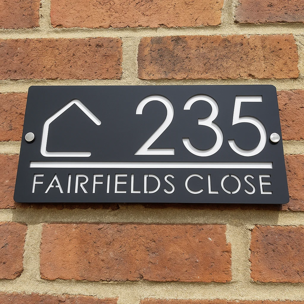 

Изготовленная на заказ табличка с номером дома, современная акриловая адресная табличка, уличный знак, персонализированное уличное имя, водонепроницаемая домашняя дверная табличка