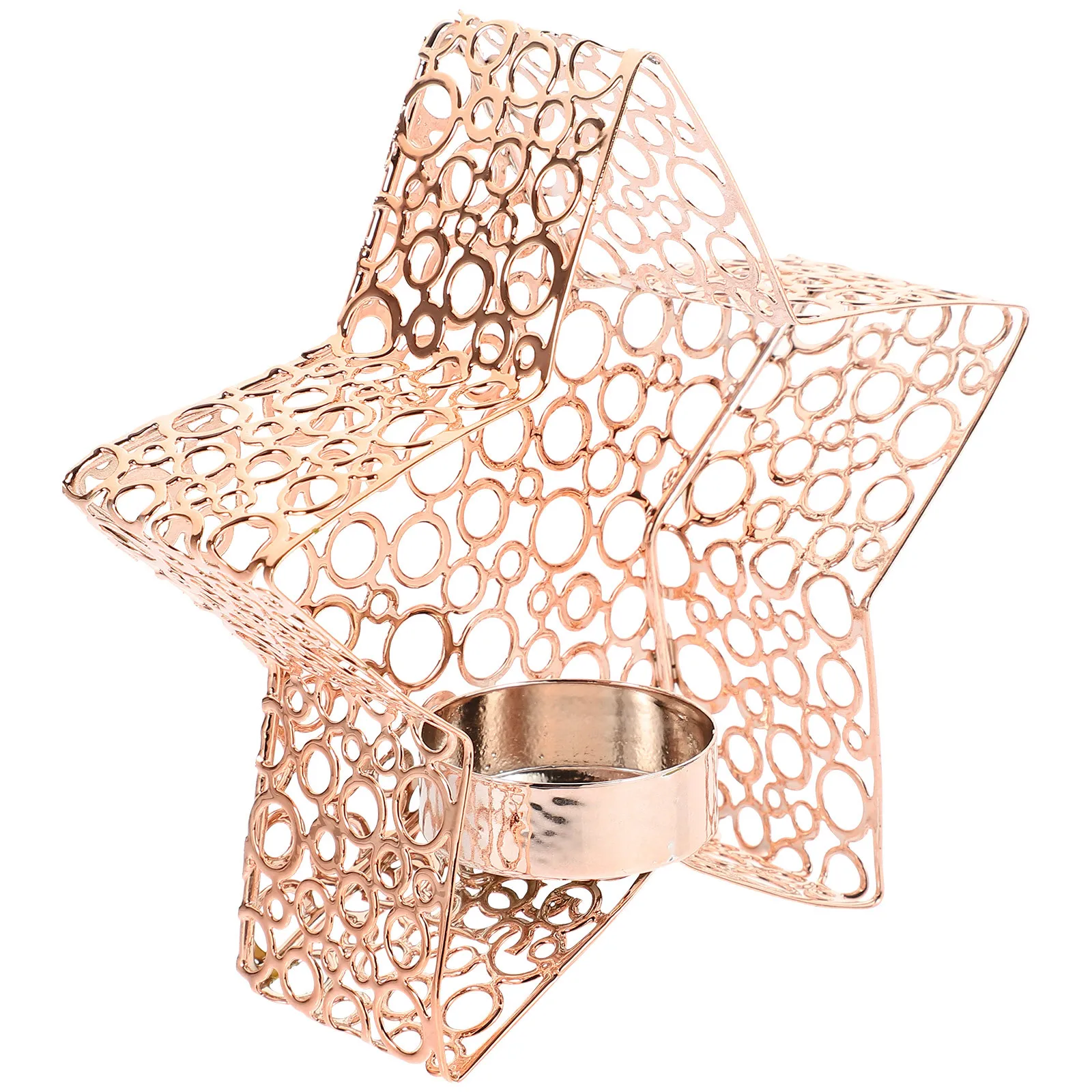 

Sturdy Iron Holder Star Design Tea Light Stand Compact Size Dining Table Candlesticks Vintage Tealight Holder Decorative