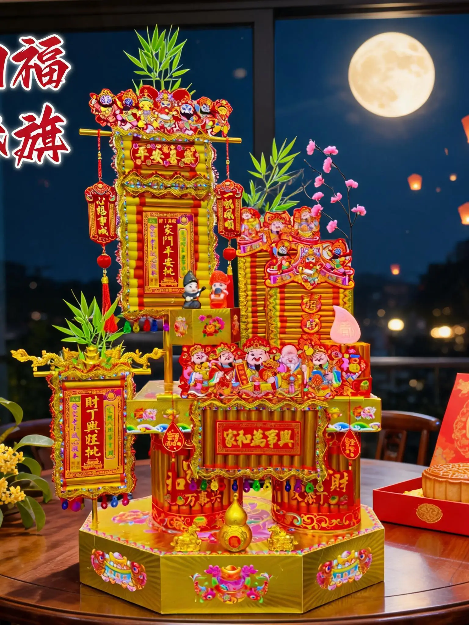 kit-de-materiel-pour-petite-banniere-de-la-tour-de-la-fete-de-la-mi-automne-de-chaozhou-instructions-detaillees-pour-l'adoration-de-la-lune-decoration-de-lanterne-en-papier-pour-l'exterieur