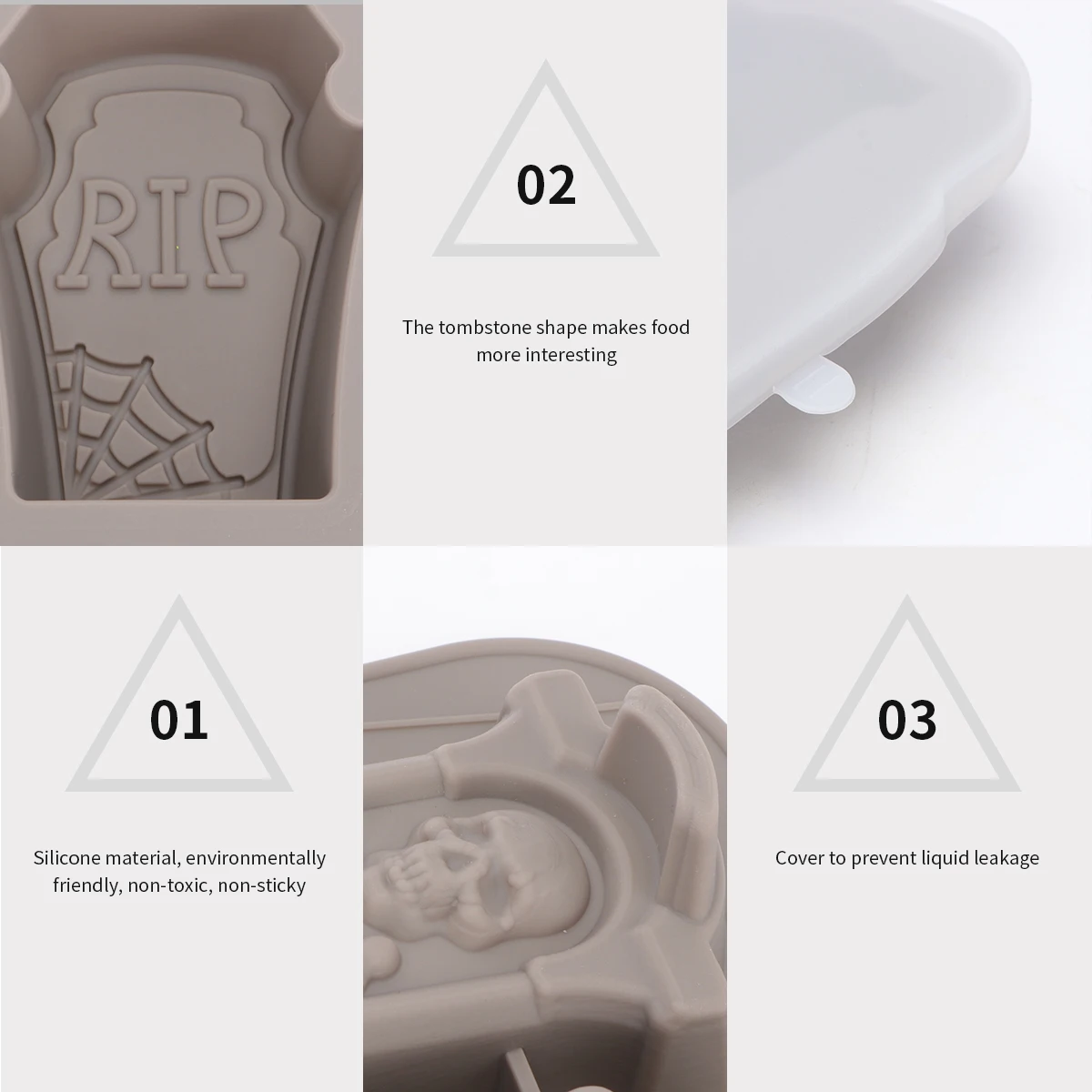 

Whisky Tombstone Ice Makers Shape Small Gravestone Candy Mold Spooky Chocolate Molds
