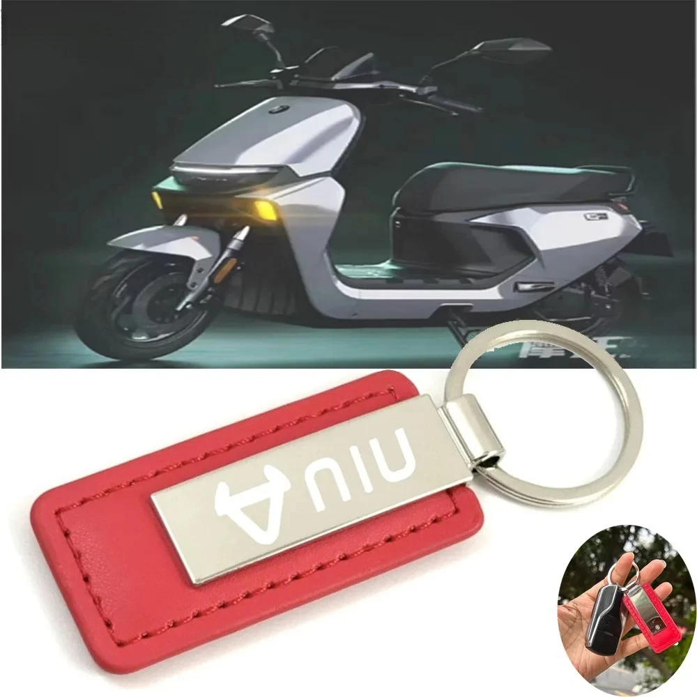 

New For Niu N1S UQi UQI+S M1s Mqi Nqi Gt Gts Pro N1s 2024 Keychain Zinc Alloy PU Leather Keychain Motorcycle Accessories