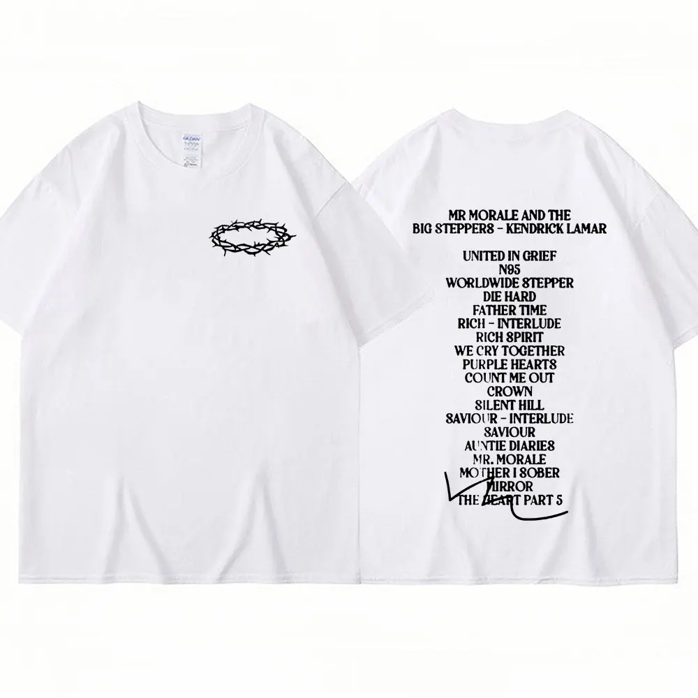 Rapper Kendrick Lamar T Shirt Mr. Morale and The Big Steppers Music Album Print Loose T-shirts Men Women Clothes Streetwear Tees