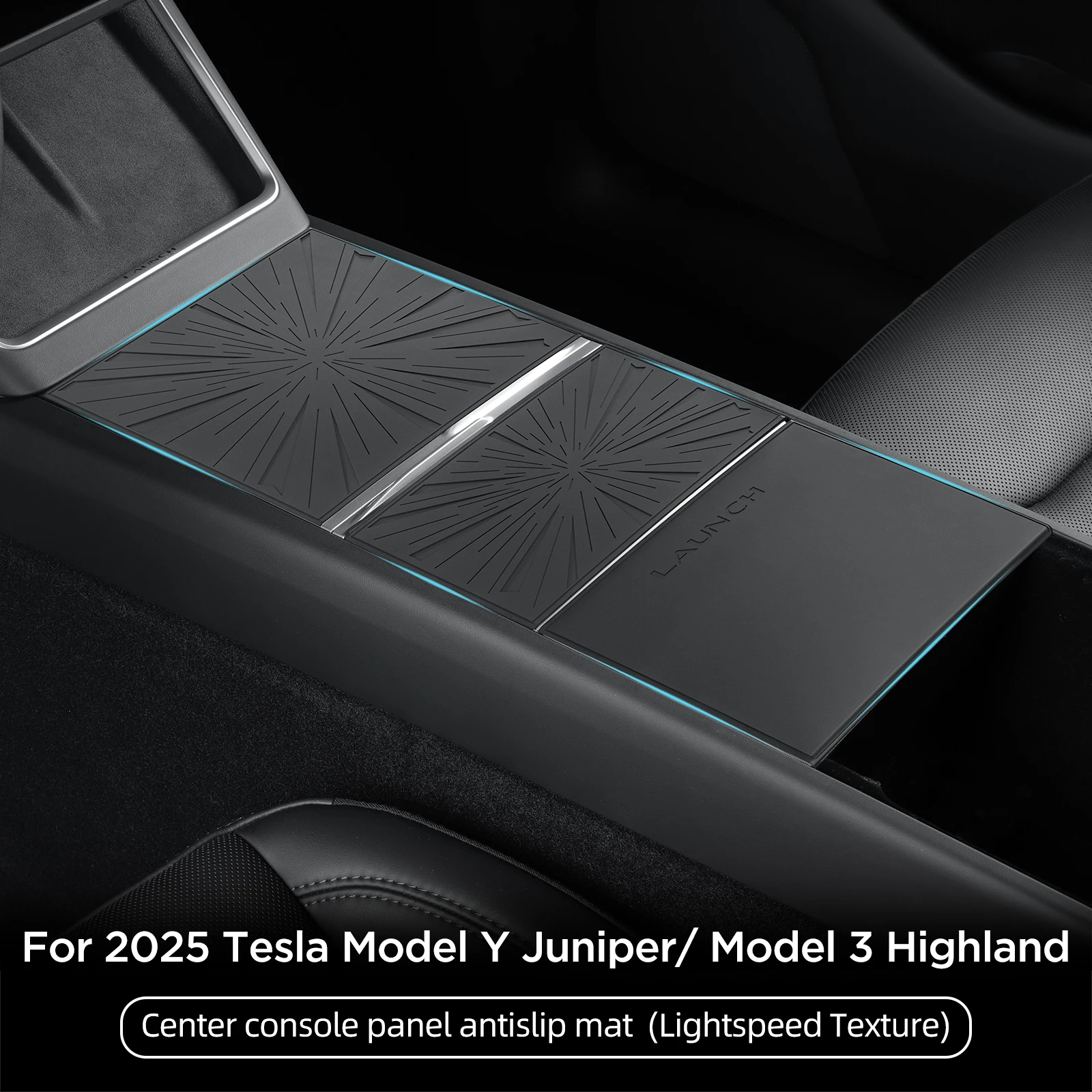 

3PCS Center Console Cover Anti Slip Pad For Tesla Model Y Juniper Model 3 Highland 2025 2026 Protective Mat Interior Accessories
