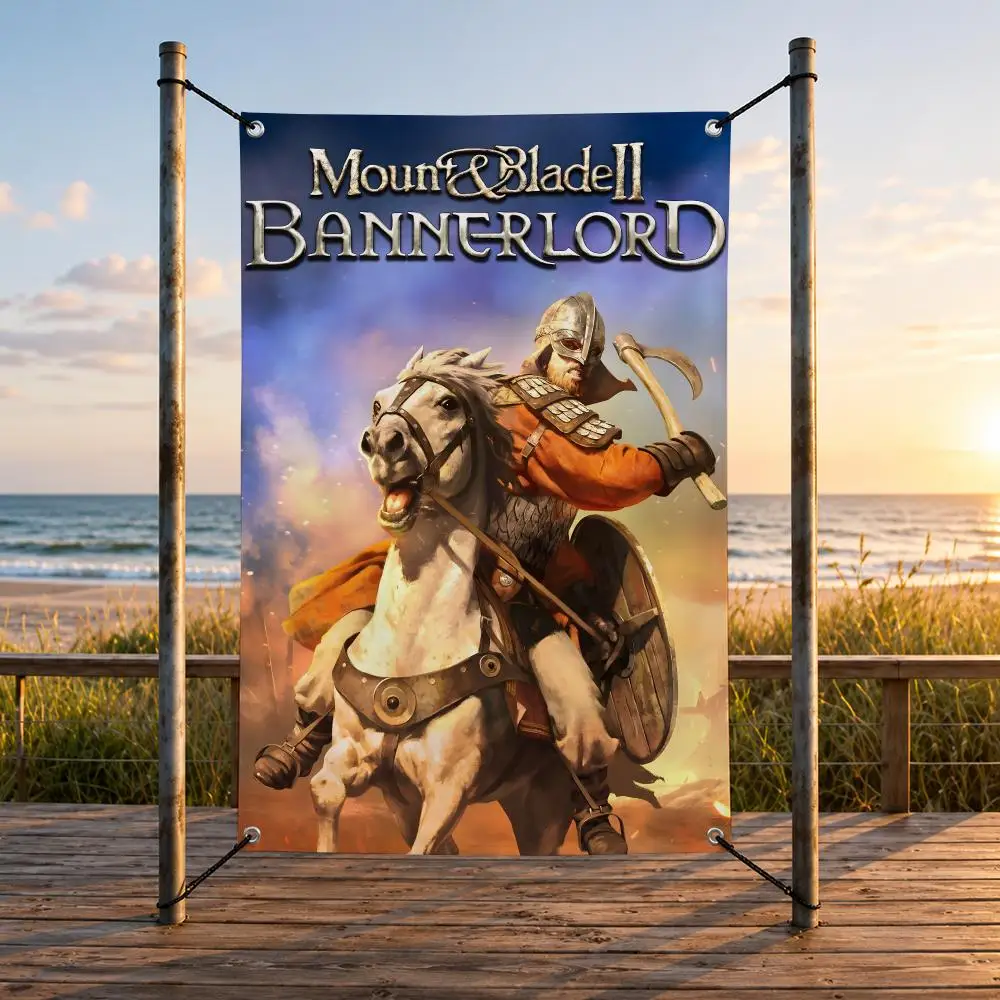 Game M-Mount & Blade Flags Vertical Wall Hanging for Bedroom Dorm Living Room Party Garage Camping