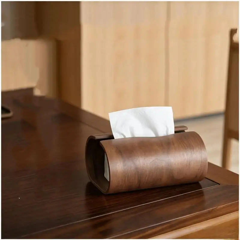 Handcrafted Natural Wood Tissue Box Organizer Rustic Wooden Napkin Holder For Standard Tissue Pack Farmhouse Home Decoration