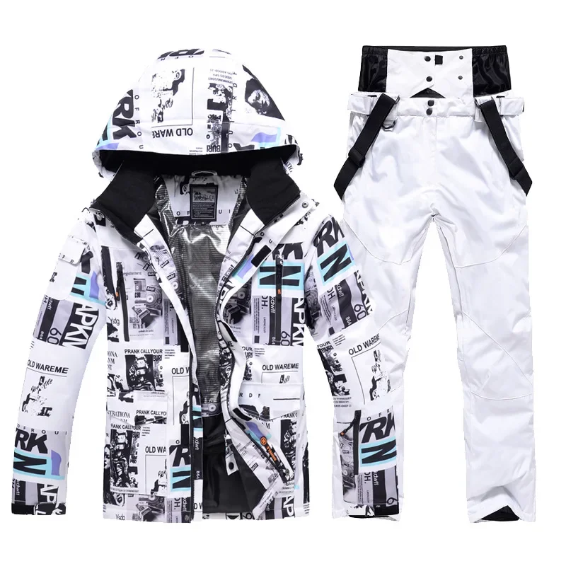 Ski Suit Set for Men  Windproof Waterproof Warm Breathable Single and Double Board Ski Clothes and Pants