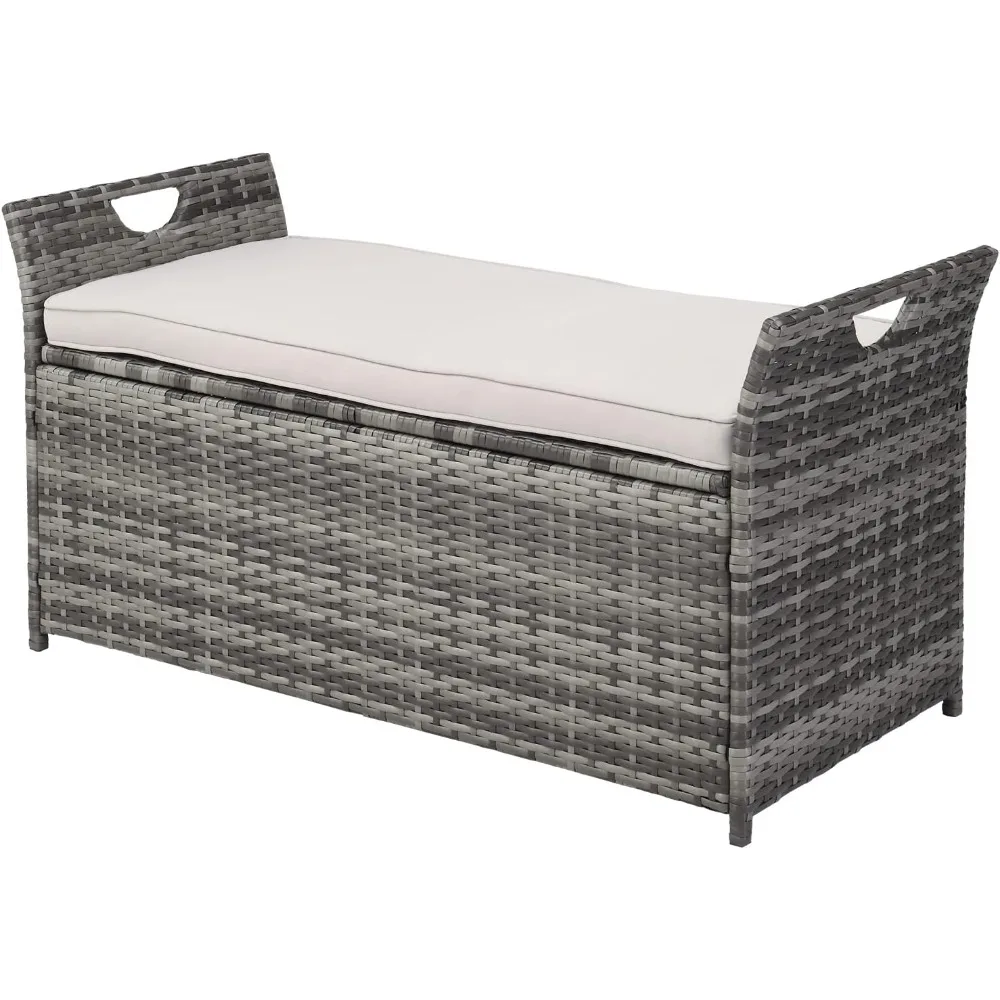 

40 gallon willow storage platform, terrace mat storage box with side handles, wicker armored box and mat for garden tools