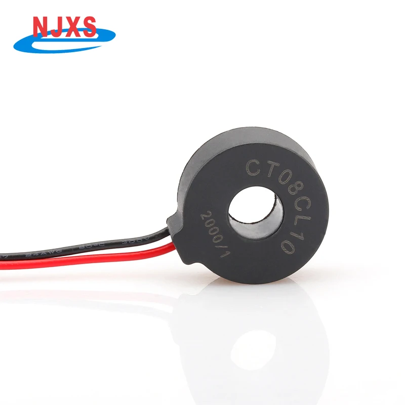 NJXSE DL-CT08CL10 2000/1 Mini Precision Current Transformer Small Toroidal Coil AC CT 5A 10A 20A 30A 50A 60A Current Transformer