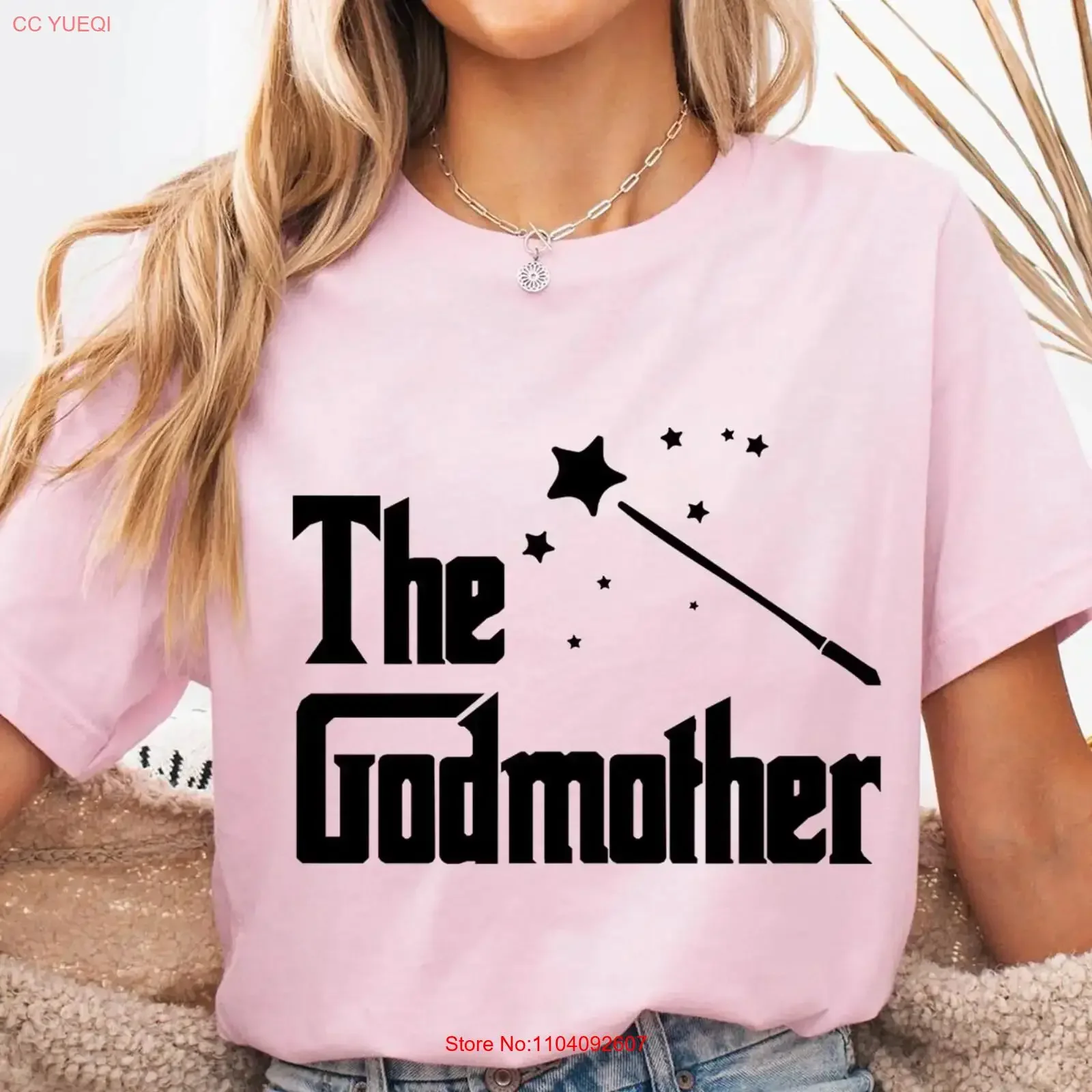 Godmother T Shirt for Mothers Day New Birthday Women Proposal vintage Washed Breathable Top For Everyday Wear Unisex graphic