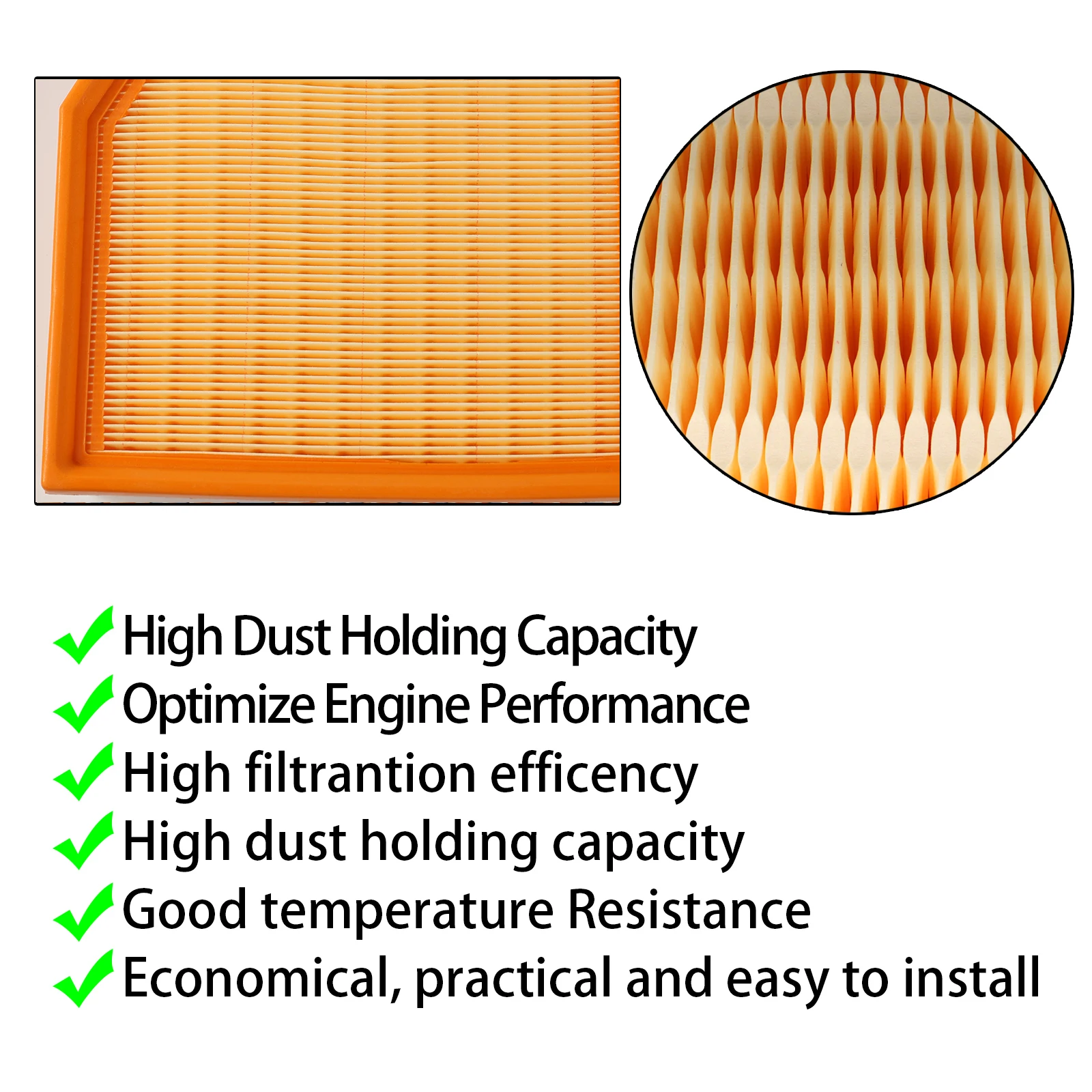 Apktnka Motorluftfilter für BMW 1/2 Serie X1 X2 Mini Cooper Clubman Countryman Cabrio 2013-2020 13717619267 13718513944 – Detail 3