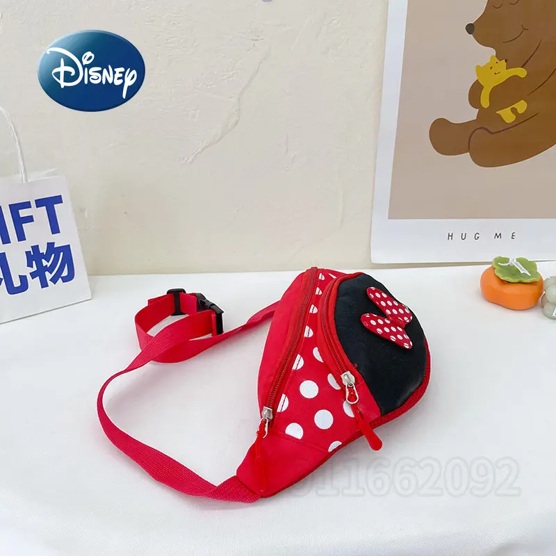 Disney Mickey and Minnie 2022 New Children\'s Waist Bag Cartoon Cute Girl Oblique Bag Fashion Trend Boy Chest Bag Coin Purse