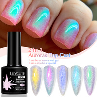 LILYCUTE 7ML Aurora Top Coat Gel Nail Polish Pearl Glitter Gel Soak Off UV LED Manicure Nail Art Semi Permanent UV Gel Varnishes