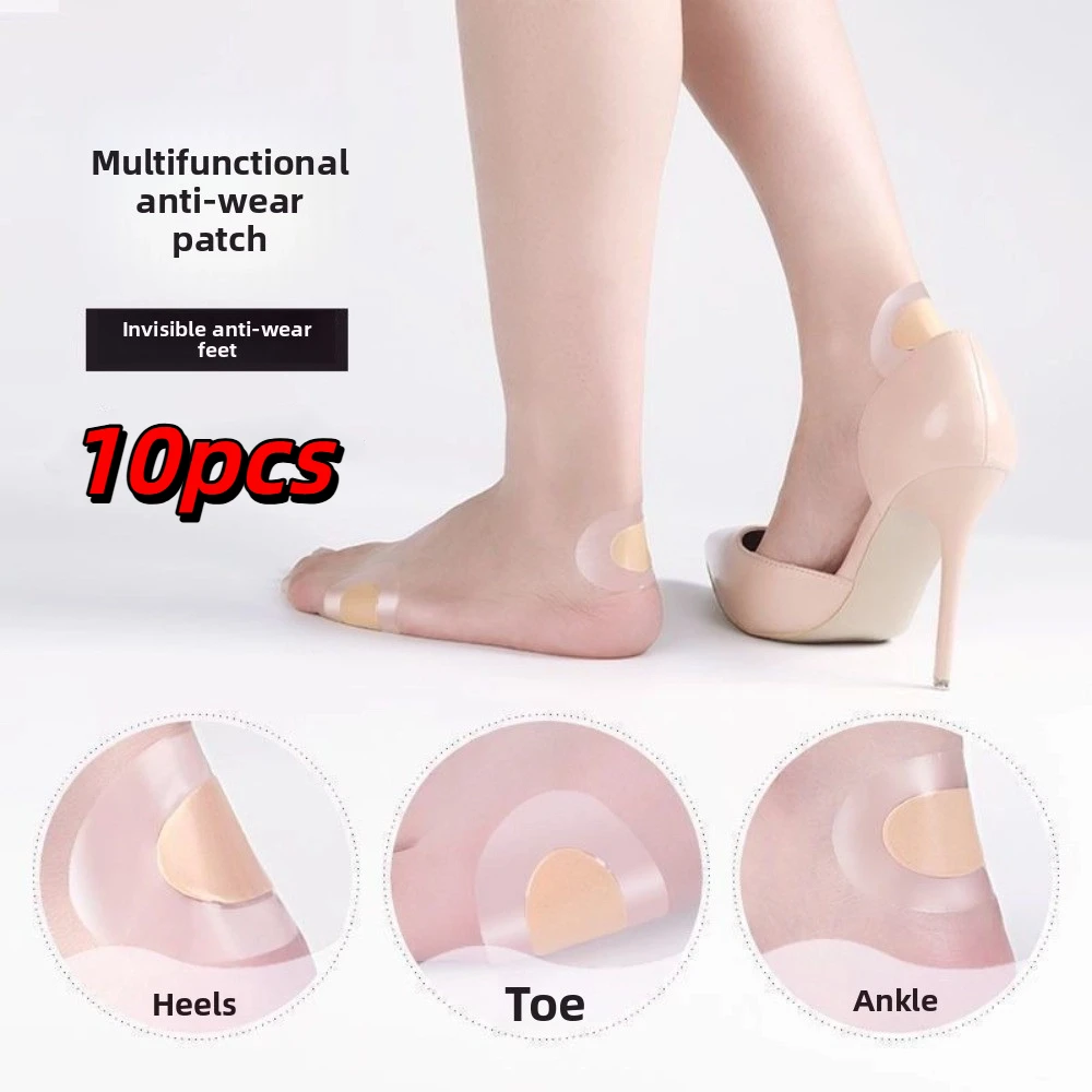 10pcs New Pain Relief Gel Heel Protector Gel Grip Heel Support Heel Liner Adhesive Breathable Shoes Stickers Foot Care