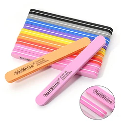 25 Pcs Double-sided Nail Art Buffer Professional Sandpaper 100/180 Grit Colorful Manicure Sanding Polishing Nails File Wholesale