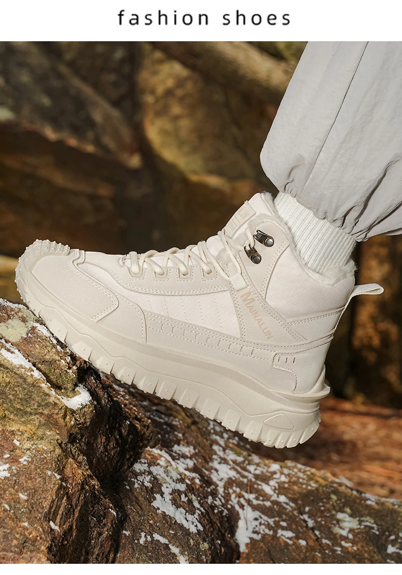 Herren-Outdoor-Schuhe und -Stiefel, Herrenschuhe, geeignet für den Winter, leicht, warm, einfach anzuziehen, mit einem stilvollen Obermaterial. – Detail 13
