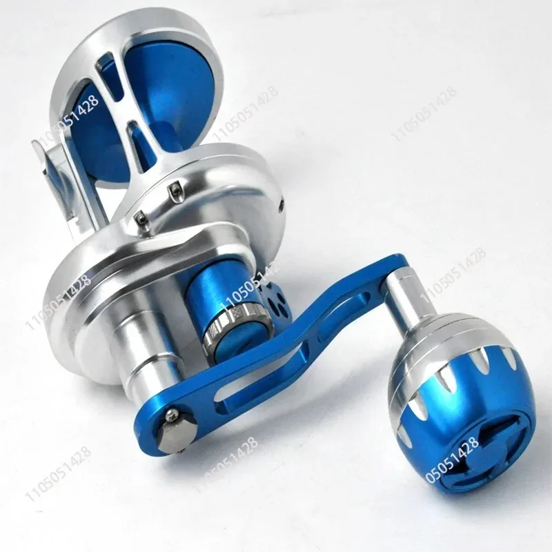 11 Ball Bearings Full Metal Drum Fishing Reel, Slow Pitch Jigging Conventional Reel, Saltwater Boat Trolling Reel