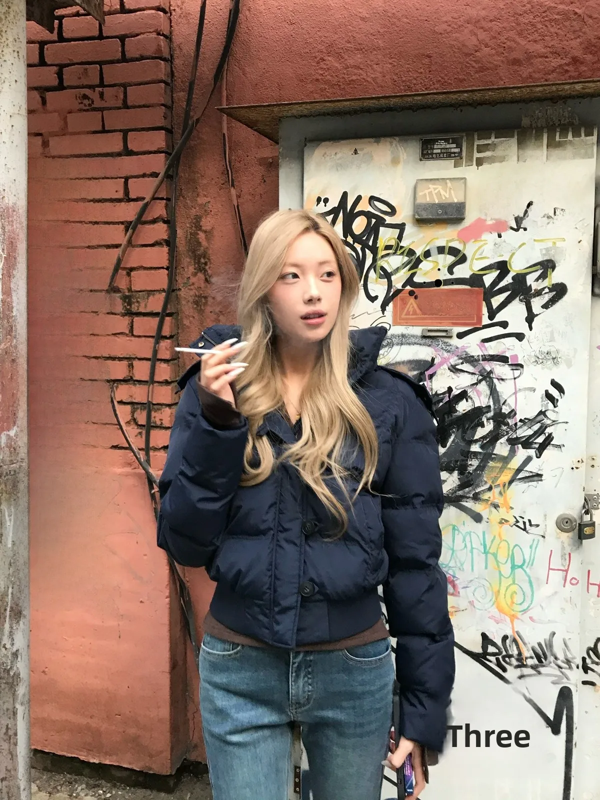 

Женское стеганое пальто Jaet, новое зимнее пальто с хлопковой подкладкой и меховым воротником цвета индиго, корейское облегающее пальто