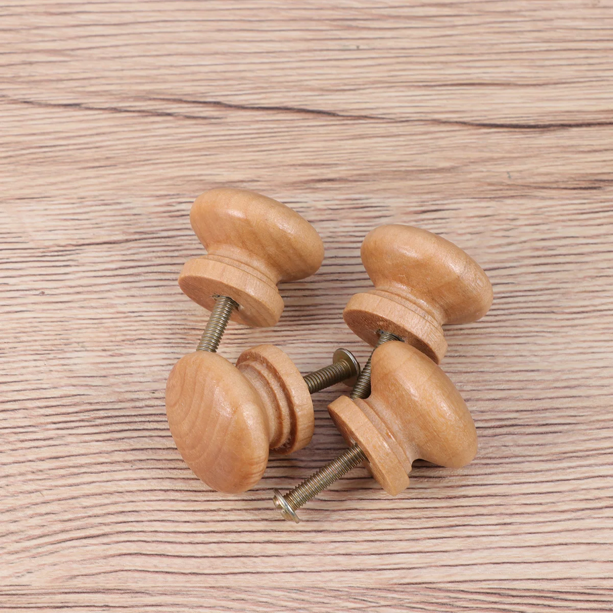 

30Pcs Round Wooden Furniture Drawer Handle Classic Mushroom Shape Cabinet Pull Handle Knob Single Hole Screw Included