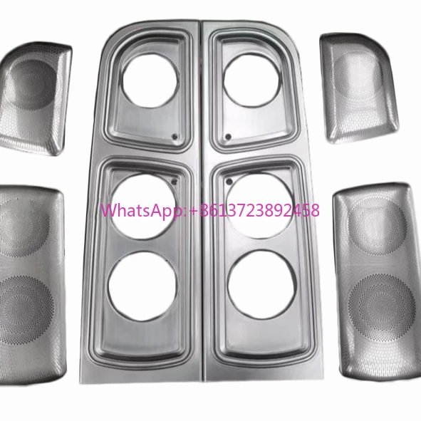 

Car Decoration Dashboard Speaker Silver Grille Car Audio System Cover