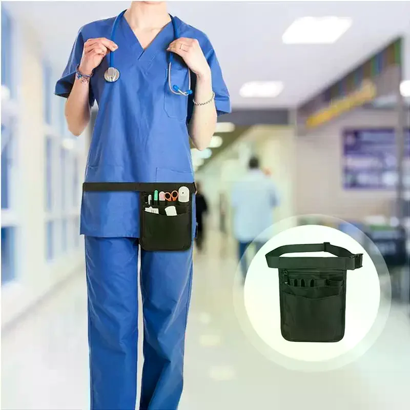 

Adjustable Nurse Fanny Pack Portable Large Capacity Oxford Cloth Nurse Pouch Waist Bag Multi Compartment Pocket Belt Organizer