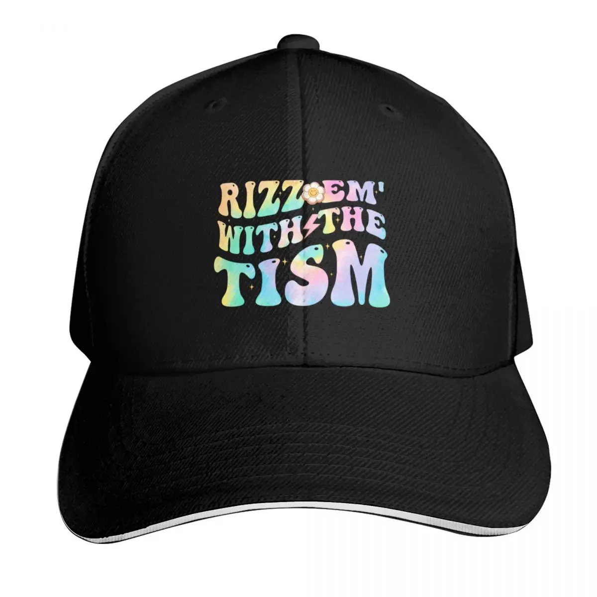 

Rizz 'em with the tism Autism meme autistic funny Baseball Cap Sports Cap Rugby winter hats for men Golf Men Women's