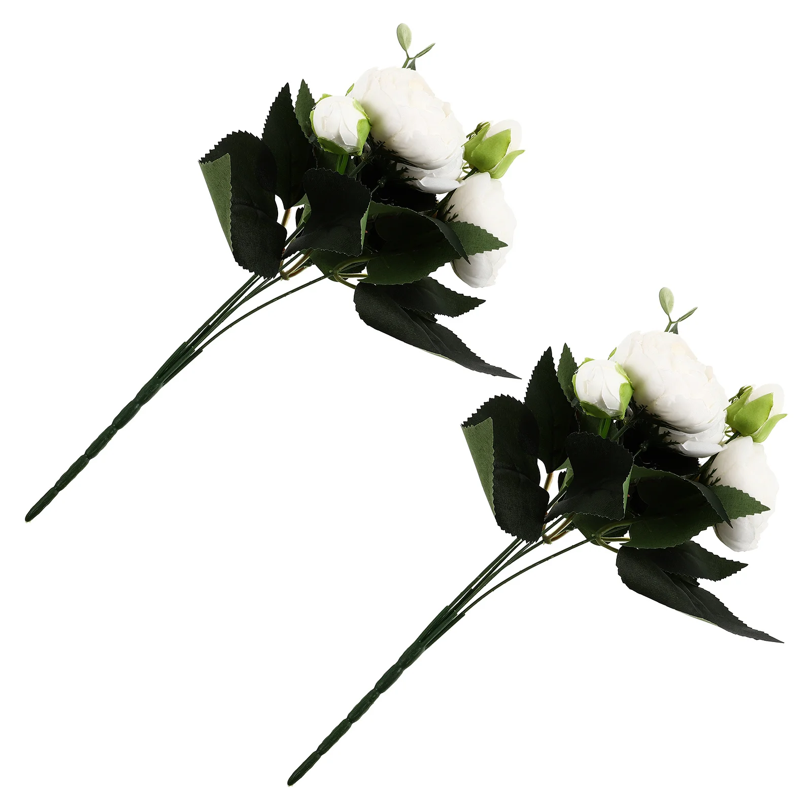 

2Pcs Artificial Peony Flower Decor Plastic Simulation Bouquet Wedding Home Living Room Craft Prop Fake Flower Simulation Peony