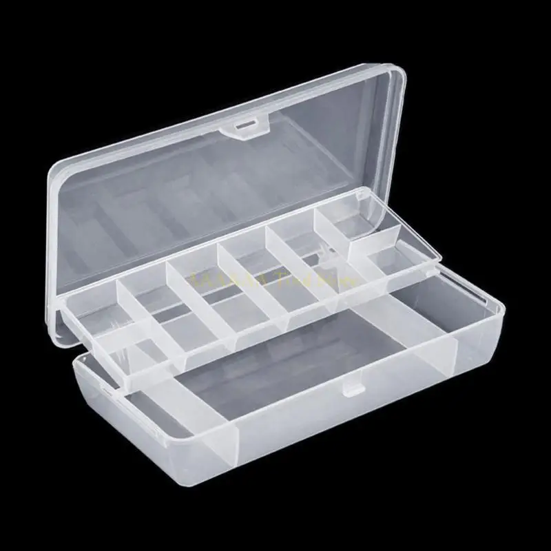 A2BE Portable Plastic Box with 2 Layers Upper Small Divider & Lower Large Divider
