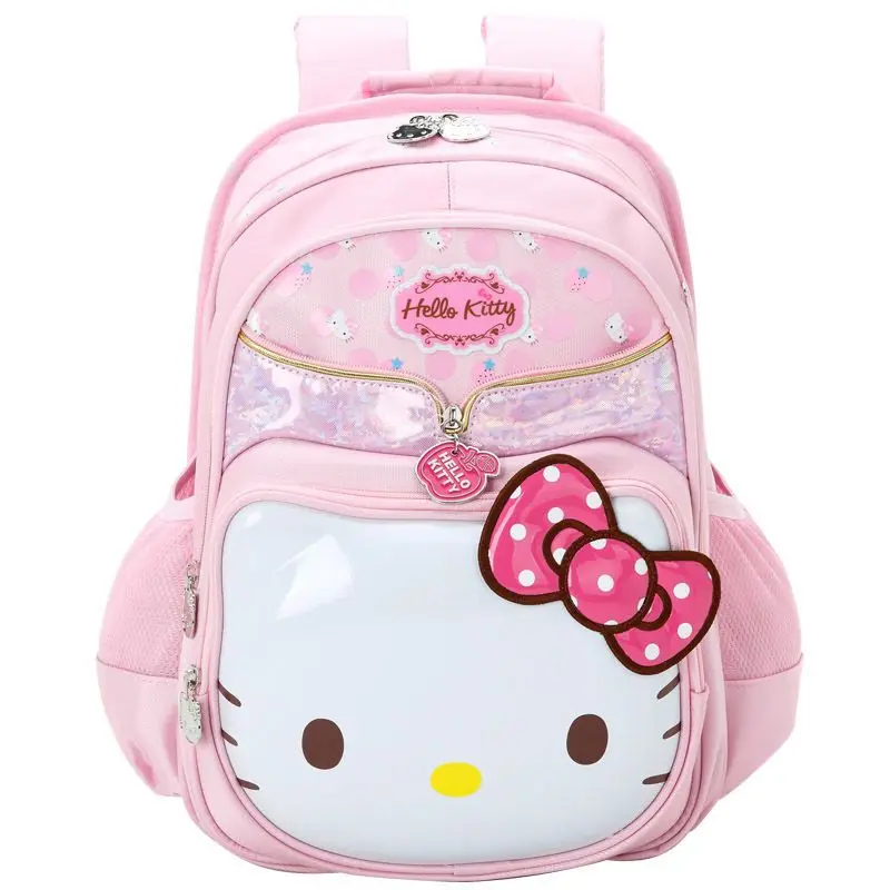 Sanrioed Anime Hello Kitty Cute Children Backpack Schoolbags Student Cartoon Organizer Shoulder Bag Birthdays Gift for Friend