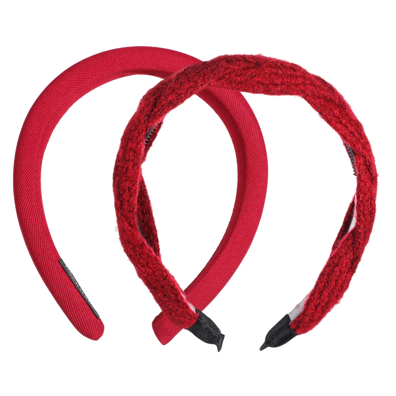 

2Pcs Vintage-Inspired Wide Headbands for Women Fashionable Thick Hair Hoops Soft Comfortable Retro Headbands for Daily Styling