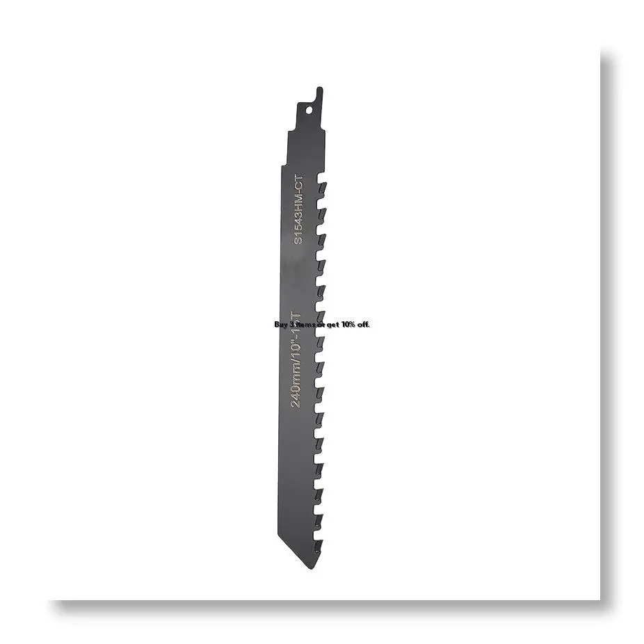 ✼Reciprocating Saw Blade Carbide Tungsten Carbide for Cutting Porous Concrete, Fibre Cement, Brick 240mm/9.45inch