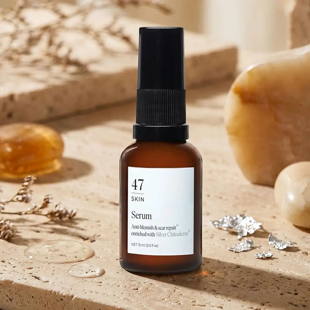 47 SKIN Serum angereichert mit Silber-Chitodermin Hautpflege-Essenz für zu Unreinheiten neigende Haut, verbessert die Hautstruktur und pflegt die Haut. – Detail 6